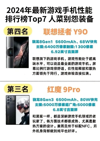 2024年手机性能与游戏排行榜解析