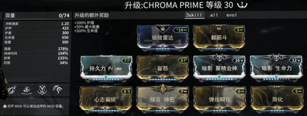 星际战甲Chroma技能光效指南：色彩包使用与属性解析