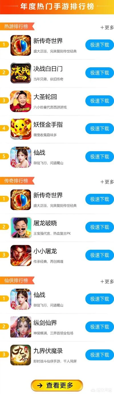 手机热门小游戏排行榜-热门手机游戏排行